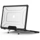 Tech-Protect SmartShell Pro vāciņš MacBook Air 13\" (M2/M3/M4) Melns/Caurspīdīgs