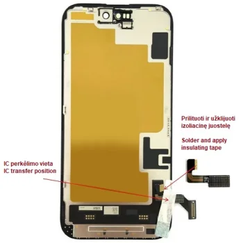 Displejs iPhone 15, LTPO Soft OLED, 60 Hz, 6.12"