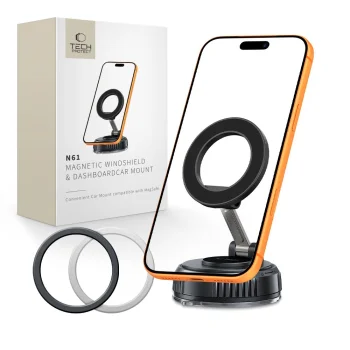 Tech-Protect N61 magnētiskais auto telefona turētājs, melns