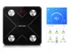 Analītiskie vannas istabas svari ar Bluetooth un LCD ekrānu, melni