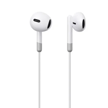Joyroom JR-EW01 vadu austiņas 3.5mm ar mikrofonu baltas