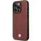 BMW Leather Diamond Pattern vāciņš Apple iPhone 14 Pro, Burgundijas