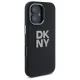 DKNY Liquid Silicone Metal Logo vāciņš iPhone 16 6.1\", melns