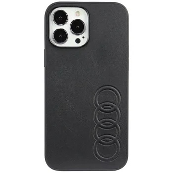 Audi Synthetic Leather telefona vāciņš iPhone 13 Pro Max 6.7", melns