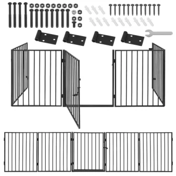 Kamīna Aizsardzība Drošības Žogs Barjera Vārti | Fireplace Fence Guard 5-Panel Baby Safety Gates Protection