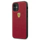 Ferrari iPhone 12 mini vāciņš On Track Perforated, sarkans