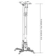 Maclean MC-581 projektora griestu stiprinājums, 43-65cm, 20kg, sudraba