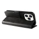 iPhone 16 Pro Max atverams vāciņš maciņš grāmatiņa Leather Book Case, melns