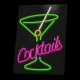 Forever Light COCKTAILS neona LED zīme uz pleksistikla pamatnes