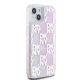 DKNY iPhone 15 / 14 / 13 vāciņš Liquid Glitter Multilogo, rozā