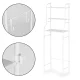 Modernhome PJJBR1005 alumīnija plaukts virs tualetes poda, 3 plaukti