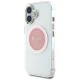 Guess IML Metal Colored Circle Classic Logo MagSafe vāciņš iPhone 16, rozā