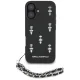 Karl Lagerfeld Saffiano Crystals w/Chain vāciņš Apple iPhone 16, Melns