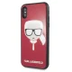 Karl Lagerfeld Iconic Glitter Karl`s Head vāciņš iPhone X / Xs, Sarkans