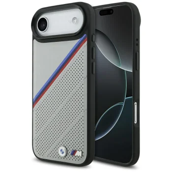 BMW vāciņš iPhone 17 Air M Tricolor Metal Logo MagSafe, pelēks