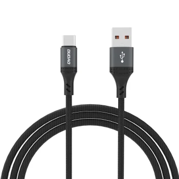 Dudao L3ST USB-A uz USB-C 5A 1.2m kabelis, melns