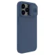 Nillkin iPhone 14 Pro Max vāciņš CamShield Silky Silicone, zils