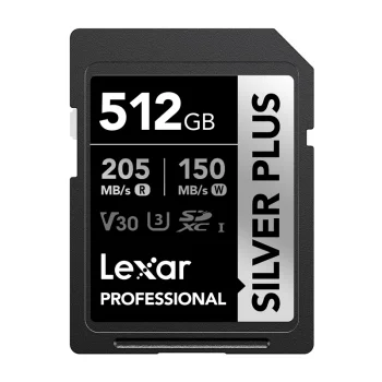 SDXC atmiņas karte Lexar Professional SILVER PLUS 512GB (LSDSIPL512G-BNNNG)