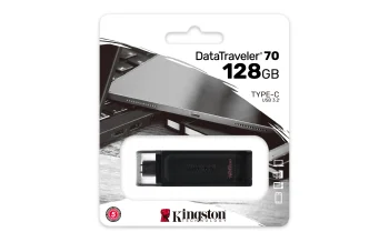 Kingston DataTraveler 70 128GB USB-C zibatmiņa melna