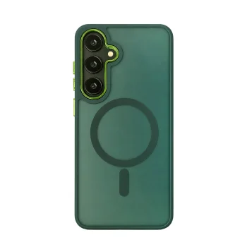 Wozinsky Fashion Case MagSafe vāciņš priekš Samsung Galaxy S24 FE, zaļš
