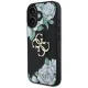 Aizsargvāciņš Guess Grained Roses Big 4G logo iPhone 16, melns