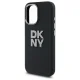 DKNY Liquid Silicone Metal Logo vāciņš iPhone 16 6.1\", melns