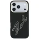 Karl Lagerfeld Smooth Big Resin Signature Logo vāciņš iPhone 18 Pro / 17 Pro, melns