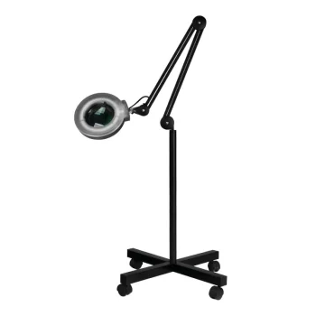 Activeshop Kosmetoloģijas Lampa ar Lupu S4 un Statīvu, 5 Dioptrijas, Melna