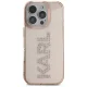Karl Lagerfeld IML Rhinestones Logo vāciņš priekš iPhone 16 Pro Max 6.9\", rozā