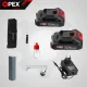 Akumulatora dārza instrumentu komplekts 3in1 OPEX TOOLS OPX28035, zāģis 6\", šķēres, pagarinātājs, 2x 21V