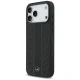 Mercedes vāciņš iPhone 17 Pro Max ar MagSafe Leather Laurel Leaves Stripes, melns