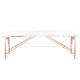 Saliekamais masāžas galds, kušete WOOD COMFORT 2 sekcijas, balts| Folding massage table 2 sections, white