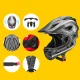 Rockbros TT-32SBTG-S bērnu velo ķivere ar noņemamu zoda sargu, S izmērs, pelēka