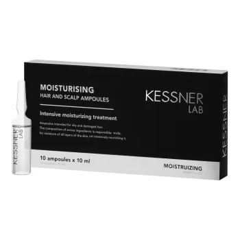 Kessner LAB Moisturising mitrinošas ampulas galvas ādai un matiem, 10 x 10 ml