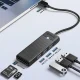 Orico PAPW3AT-U3 USB centrmezgls ar 3x USB-A 3.0 un microSD/SD karšu lasītāju, 1m, melns