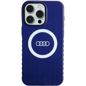 Audi IML Big Logo MagSafe vāciņš iPhone 15 Pro Max, zils