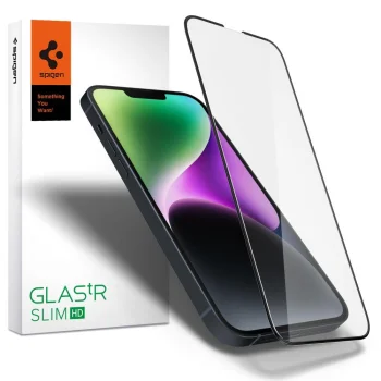 Spigen Glass FC Aizsargstikls iPhone 13 Pro Max / 14 Plus Melns
