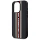 Karl Lagerfeld Saffiano Athleisure Stripes Cord iPhone 15 Pro Max vāciņš ar aukliņu, sarkans