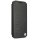 BMW Signature ādas vāciņš-grāmatiņa iPhone 13 mini, melns