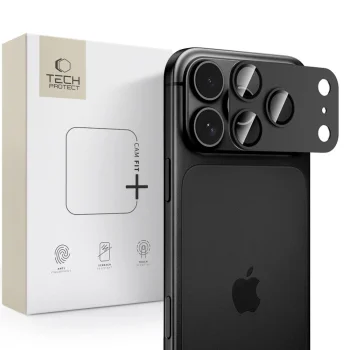 Tech-Protect Camfull Fit+ kameras aizsargstikls iPhone 18 Pro Max, melns