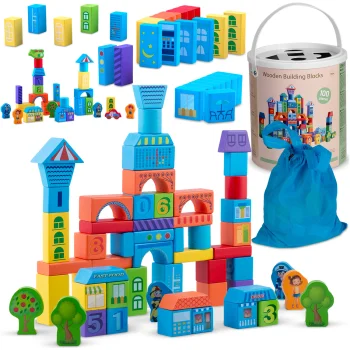 Spēļu koka klucīši RK-871 Ricokids | Wooden Kids Blocks