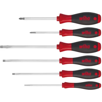 Skrūvgriežu komplekts Wiha SoftFinish 302HK6SO, 6 gab., sarkans / melns