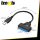 Izoxis USB uz SATA 3.0 adapteris 2,5\" HDD/SSD diskiem, melns