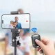 Tech-Protect L03S Bluetooth selfiju nūja un statīvs (līdz 148cm), melna
