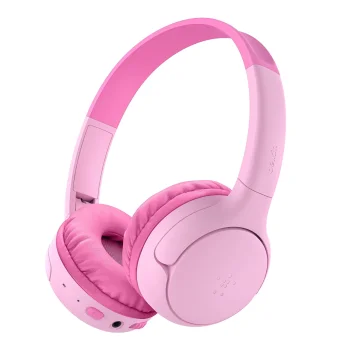Belkin Soundform Mini 2 bezvadu austiņas bērniem ar maciņu, rozā