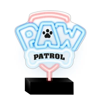 Paw Patrol Logo LED neona lampa ar statīvu