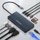 Wozinsky WDS03Y5S 14-in-1 USB-C Hubs, 3 Monitoriem, Pelēks