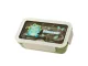 Pusdienu kārba ar nodalījumiem un galda piederumiem, 1 L, zaļa