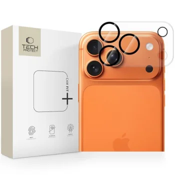 Tech-Protect Cam Fit+ kameras aizsargstikls iPhone 17 Pro - Clear