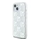 DKNY iPhone 15 / 14 / 13 vāciņš Liquid Glitter Multilogo, balts